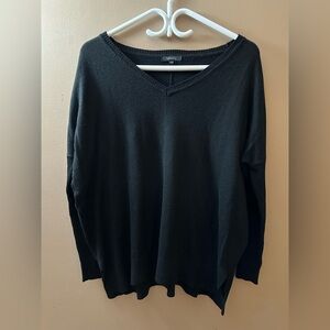 RW&CO Black V-Neck Pullover Sweater, Size XS/S